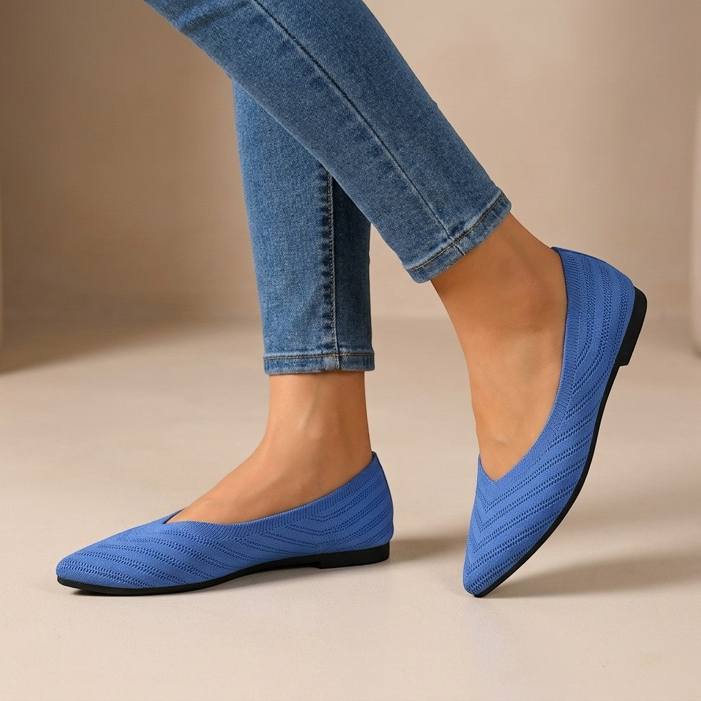 Elianthe | Mocassini slip-on da donna in maglia con dettaglio a catena