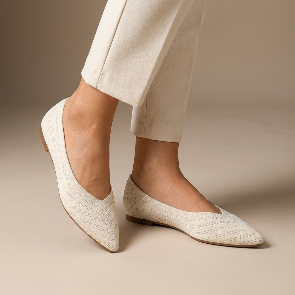 Elianthe | Mocassini slip-on da donna in maglia con dettaglio a catena