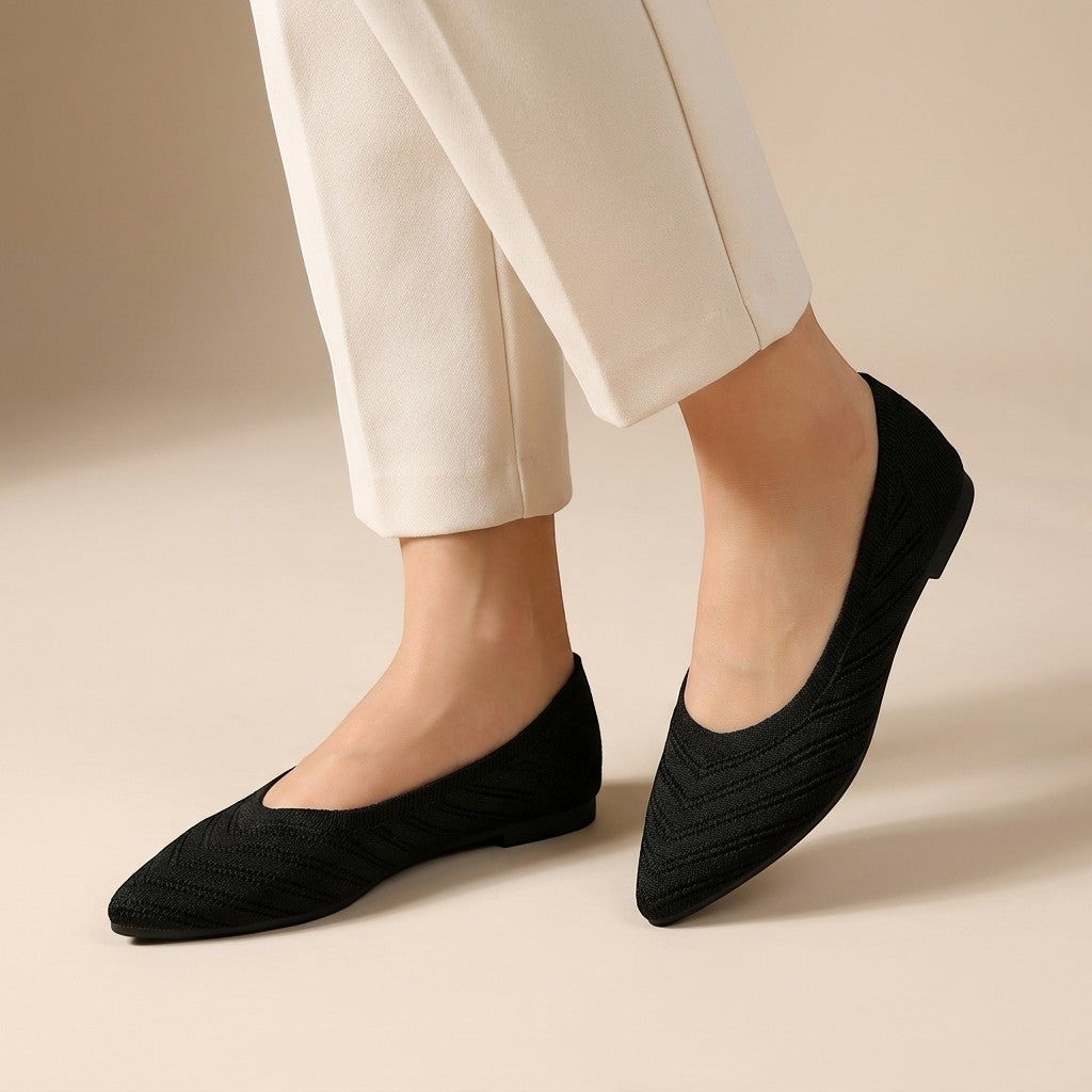 Elianthe | Mocassini slip-on da donna in maglia con dettaglio a catena