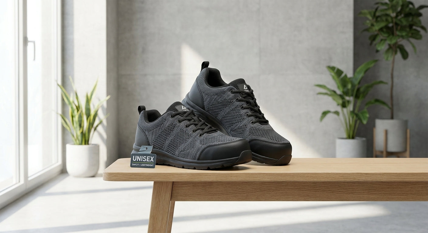 Unisex Lightweight Steel Toe Work Sneakers | Comfortable Non-Slip Safety Shoes