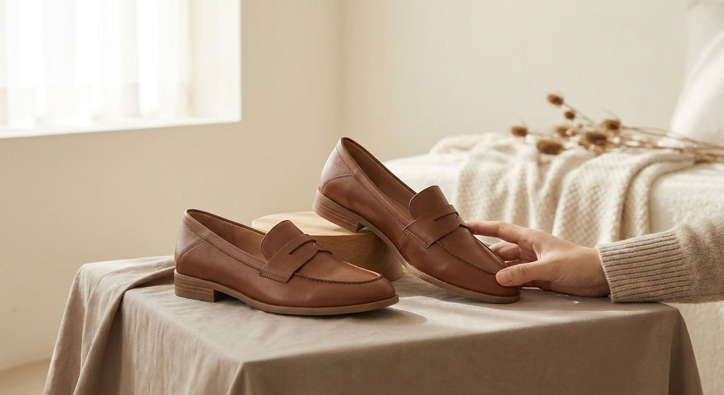Women's Leather Loafers | Elegant Comfortable Slip-On Shoes