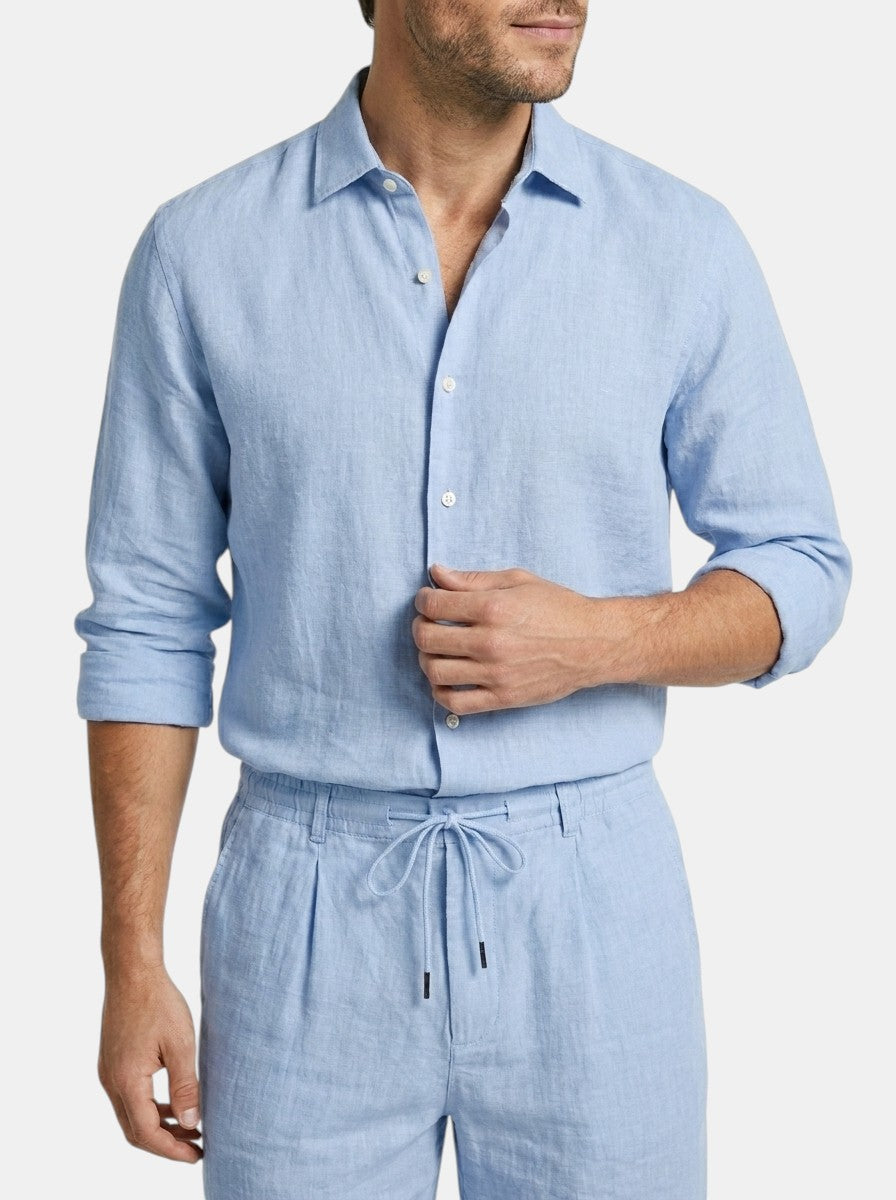 Mens Breathable Linen Two Piece Set | Relaxed Summer Beach Outfit 8