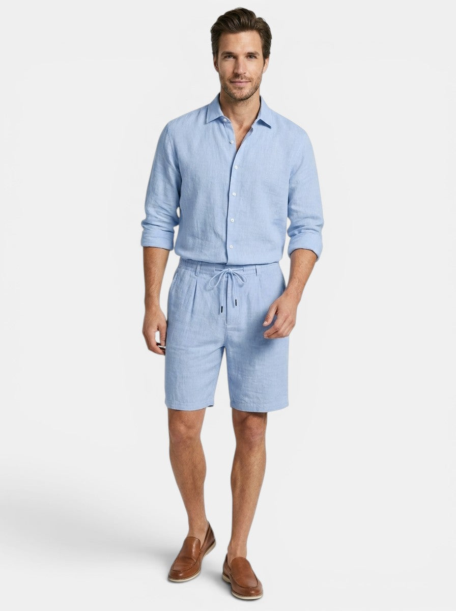 Mens Breathable Linen Two Piece Set | Relaxed Summer Beach Outfit 7