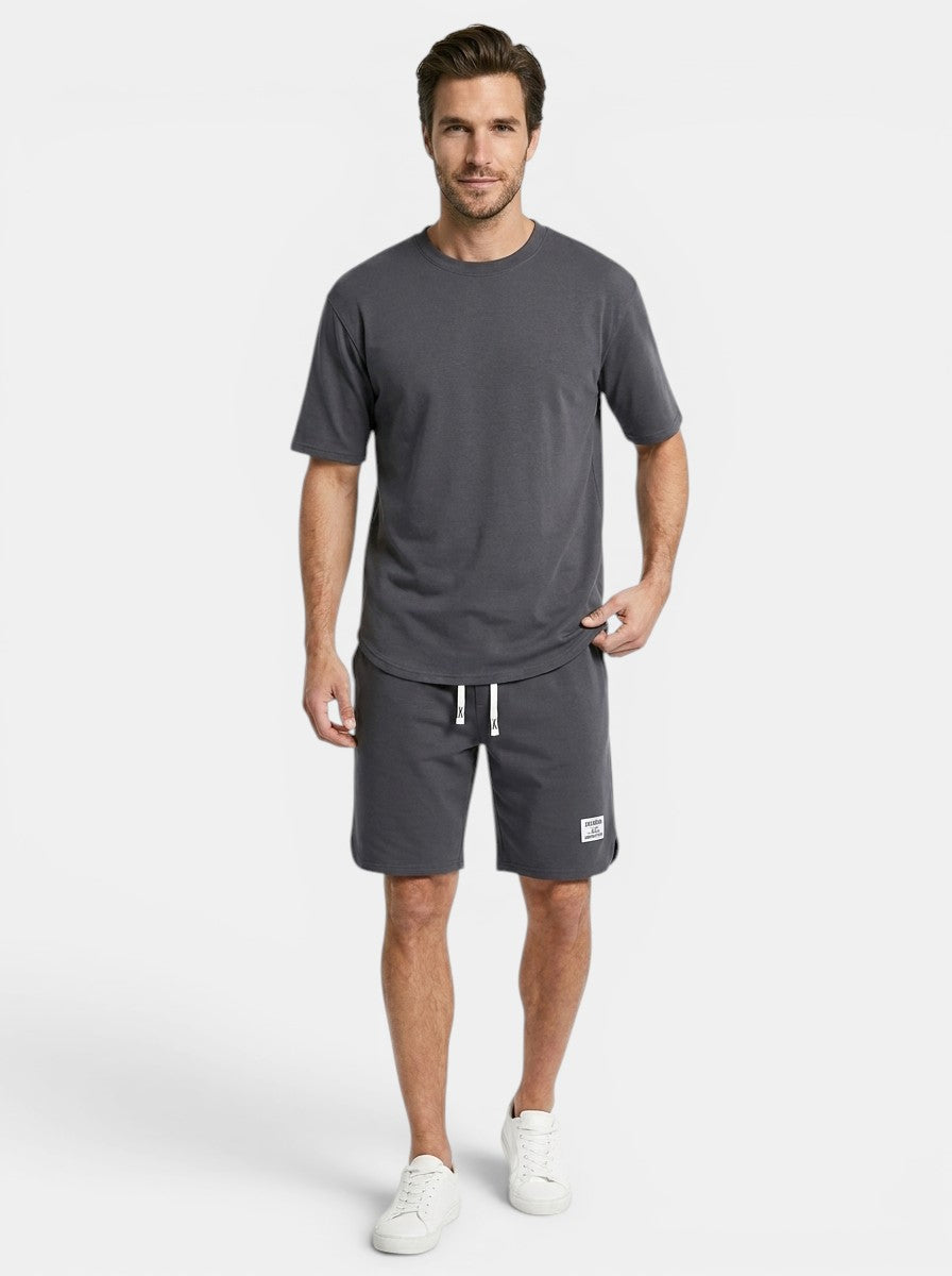 Mens Casual Cotton Summer Set | Comfortable T-Shirt and Drawstring Shorts 10