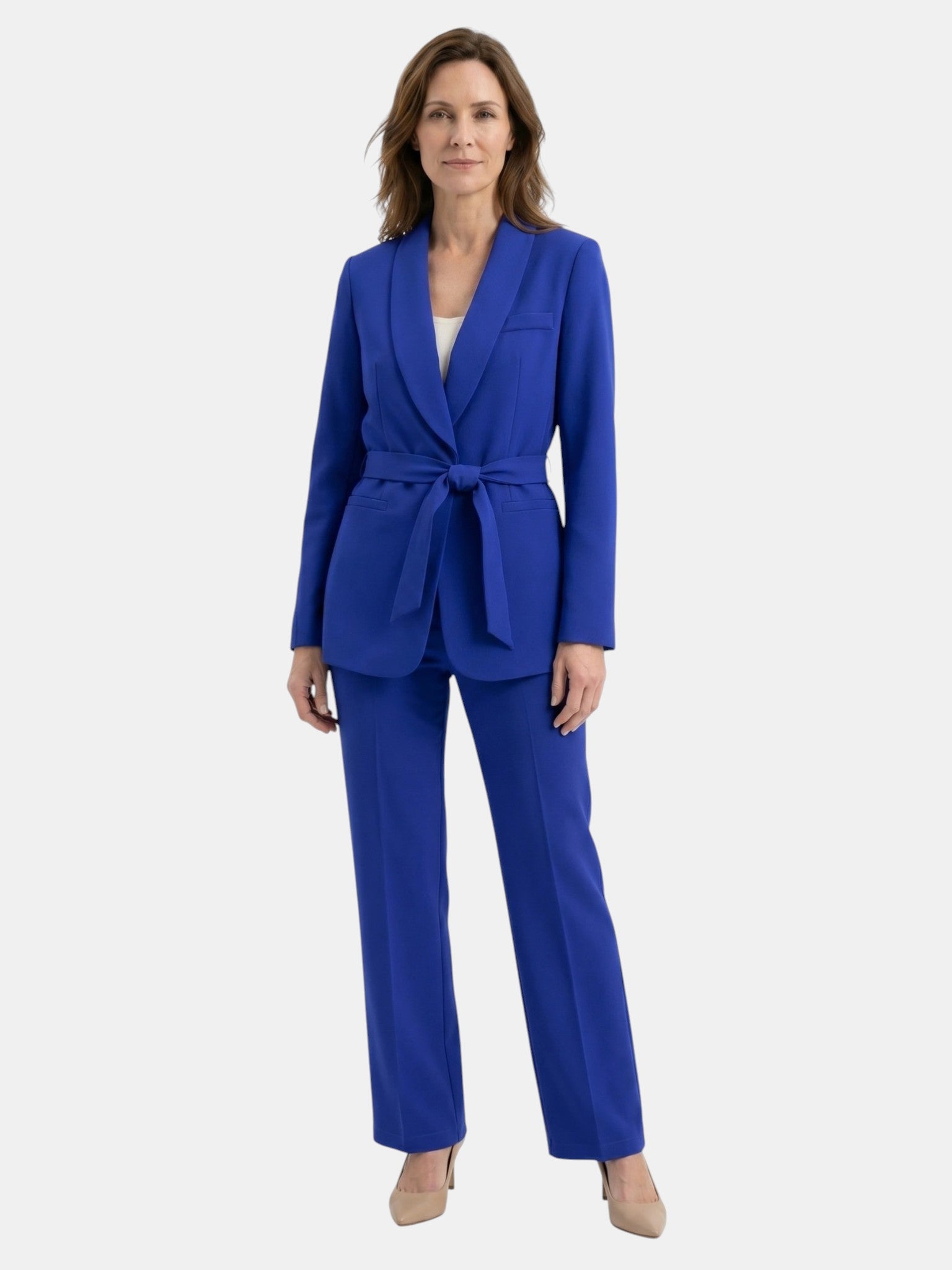 Mia | Chic Tailored Women's Blazer Set with Wide-Leg Trousers