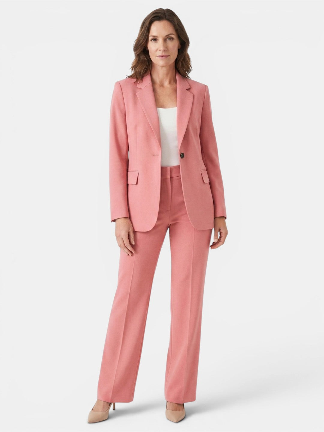 Mia | Conjunto elegante de blazer y pantalones blancos para mujer