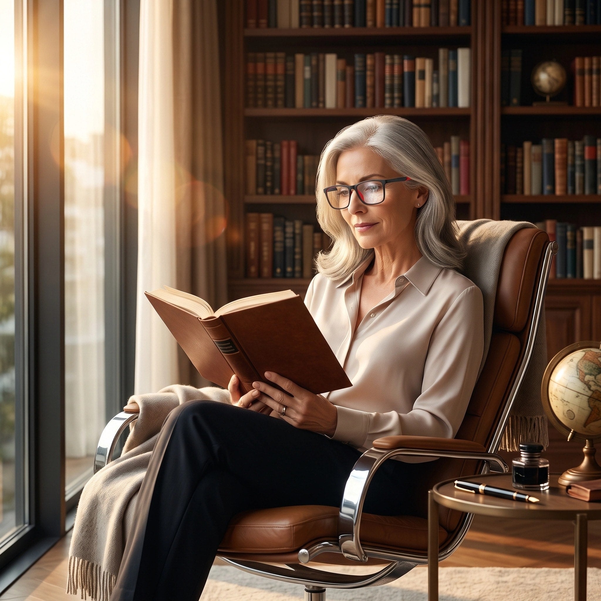 Lunettes de lecture progressives avec filtre lumière bleue, monture en titane et charnières TR90