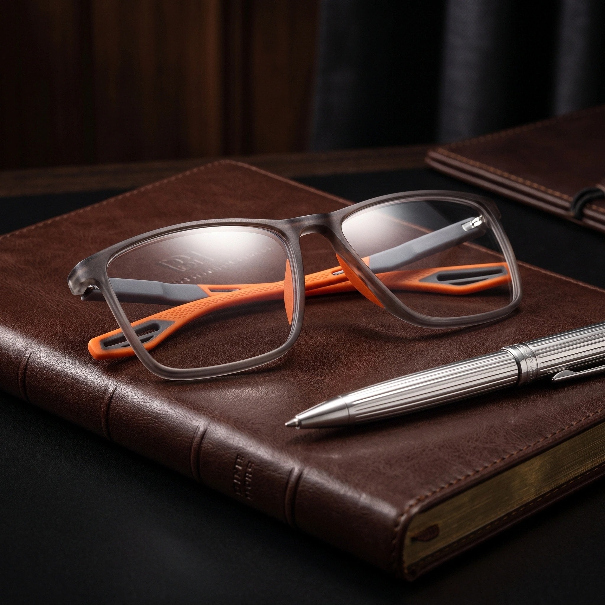 Lunettes de lecture progressives avec filtre lumière bleue, monture en titane et charnières TR90