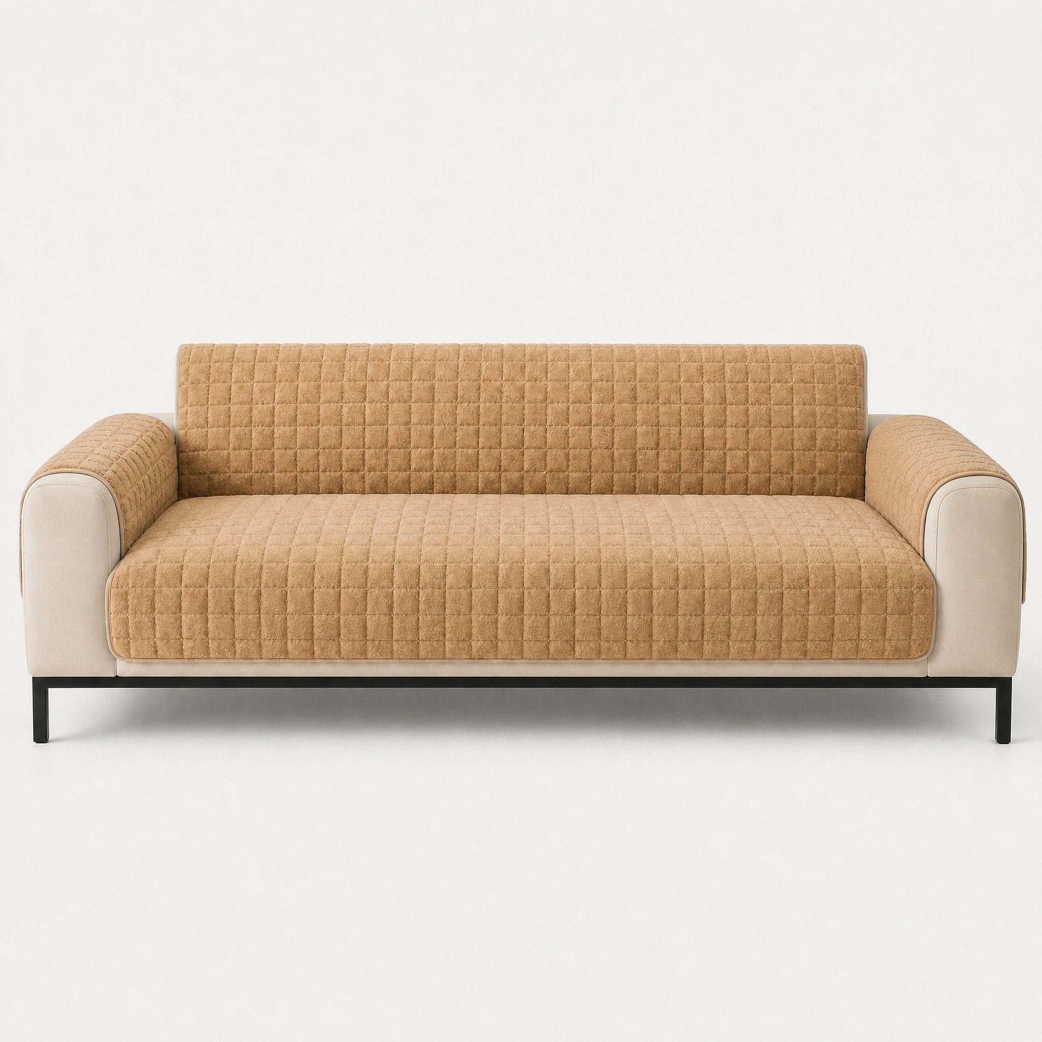 Housse de protection en peluche douce avec dos antidérapant pour fauteuils inclinables et canapés