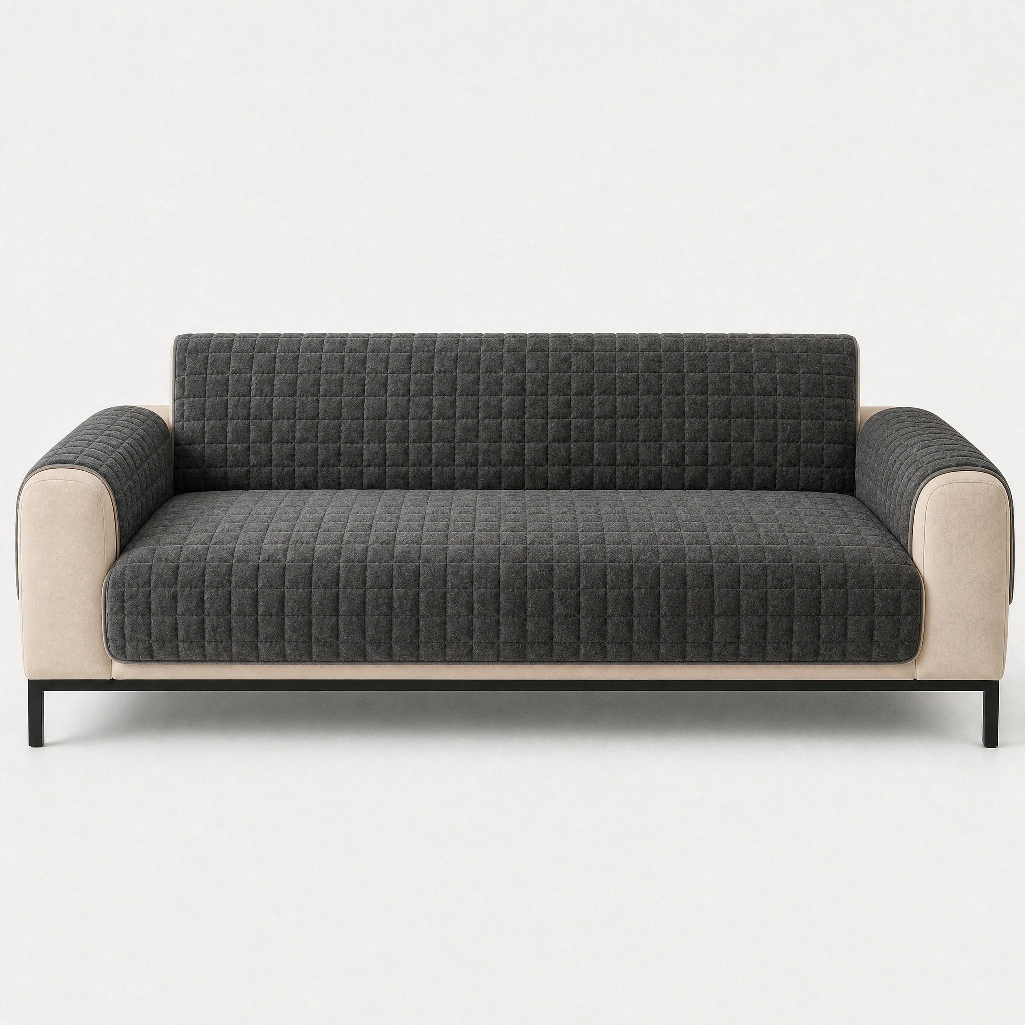 Housse de protection en peluche douce avec dos antidérapant pour fauteuils inclinables et canapés