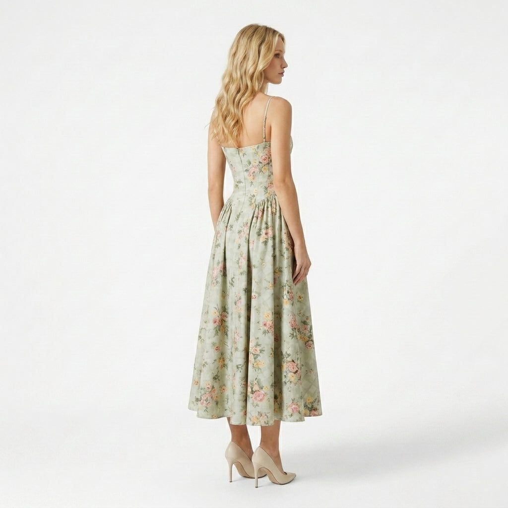 Sophia | Vestido de verano floral elegante para invitadas de boda