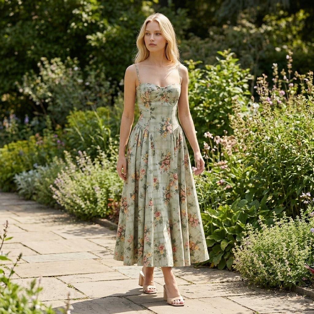 Sophia | Vestido de verano floral elegante para invitadas de boda