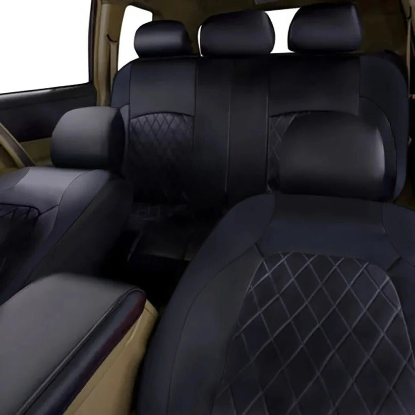 Housses de siège de voiture universelles en cuir PU imperméable, ensemble complet de 5 sièges pour voitures, SUV et camions