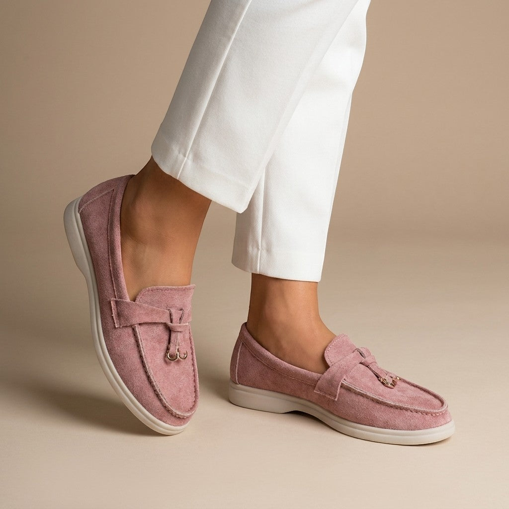 Valessia | Women’s Elegant Suede Loafers With Tassel Accent
