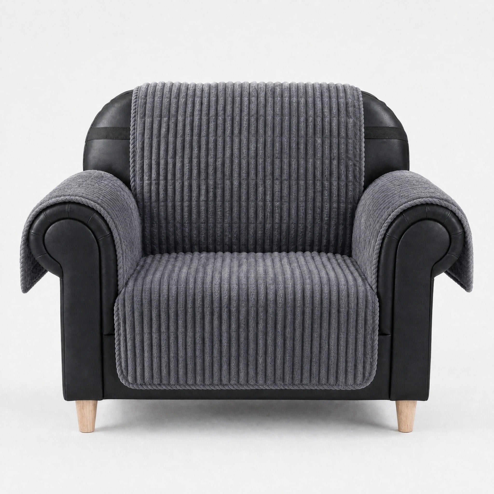 Housse de canapé en flanelle imperméable avec dos antidérapant pour fauteuils inclinables et canapés