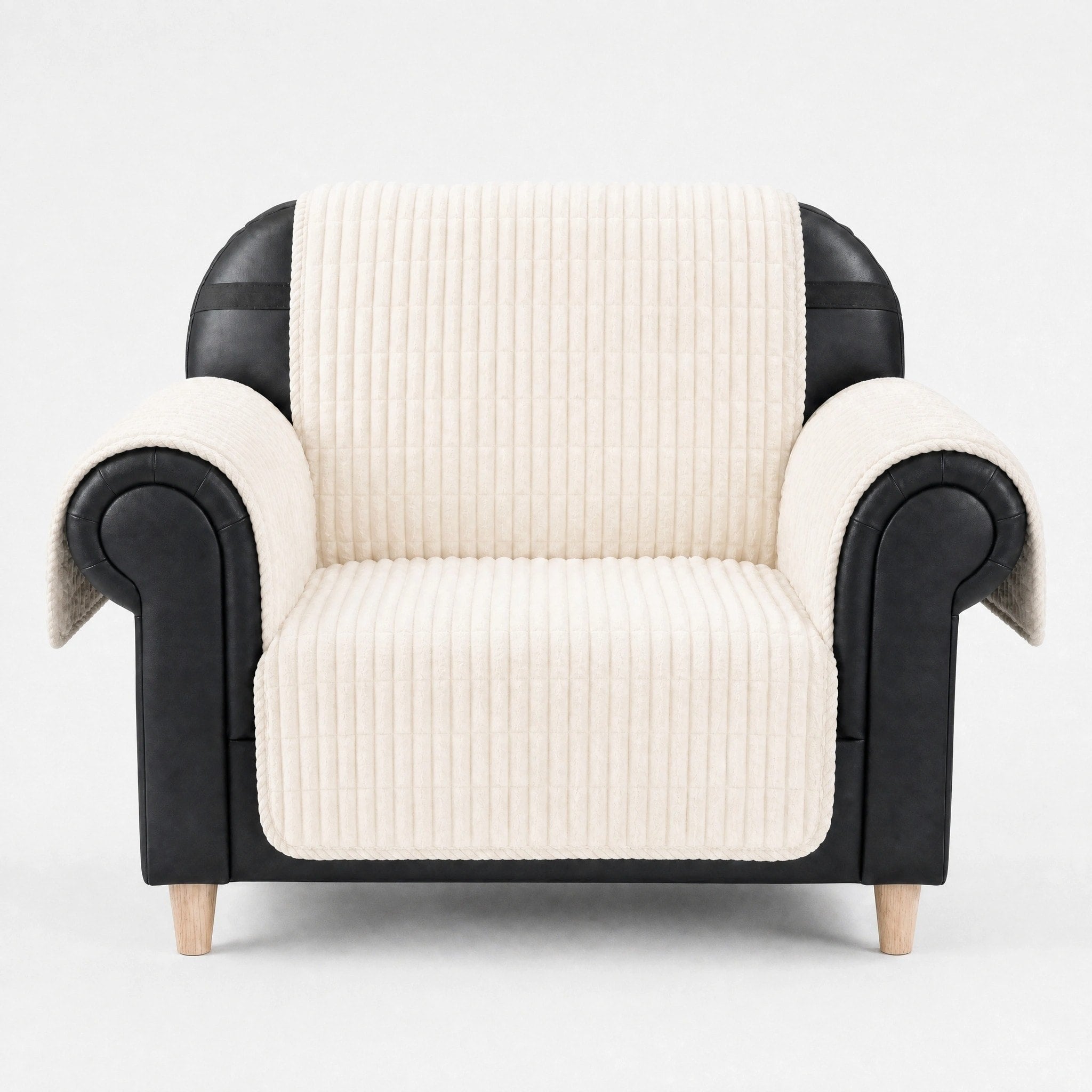 Housse de canapé en flanelle imperméable avec dos antidérapant pour fauteuils inclinables et canapés