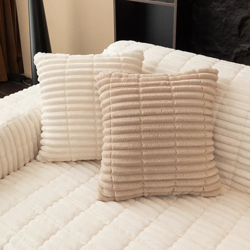 Housse de canapé en flanelle imperméable avec dos antidérapant et design lavable