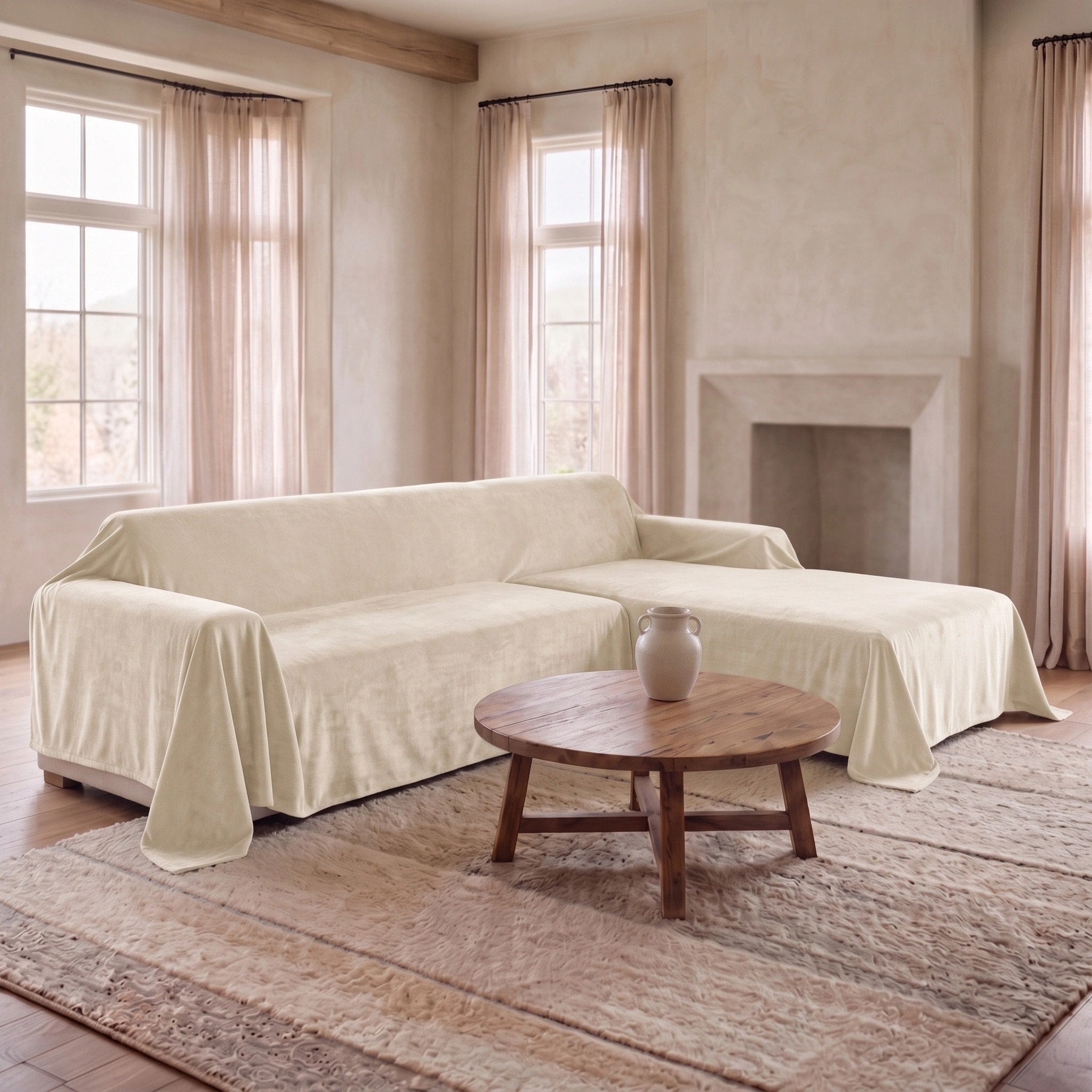 Waterproof Sofa Cover with Non-Slip Bottom for Pets and Sectional Sofas