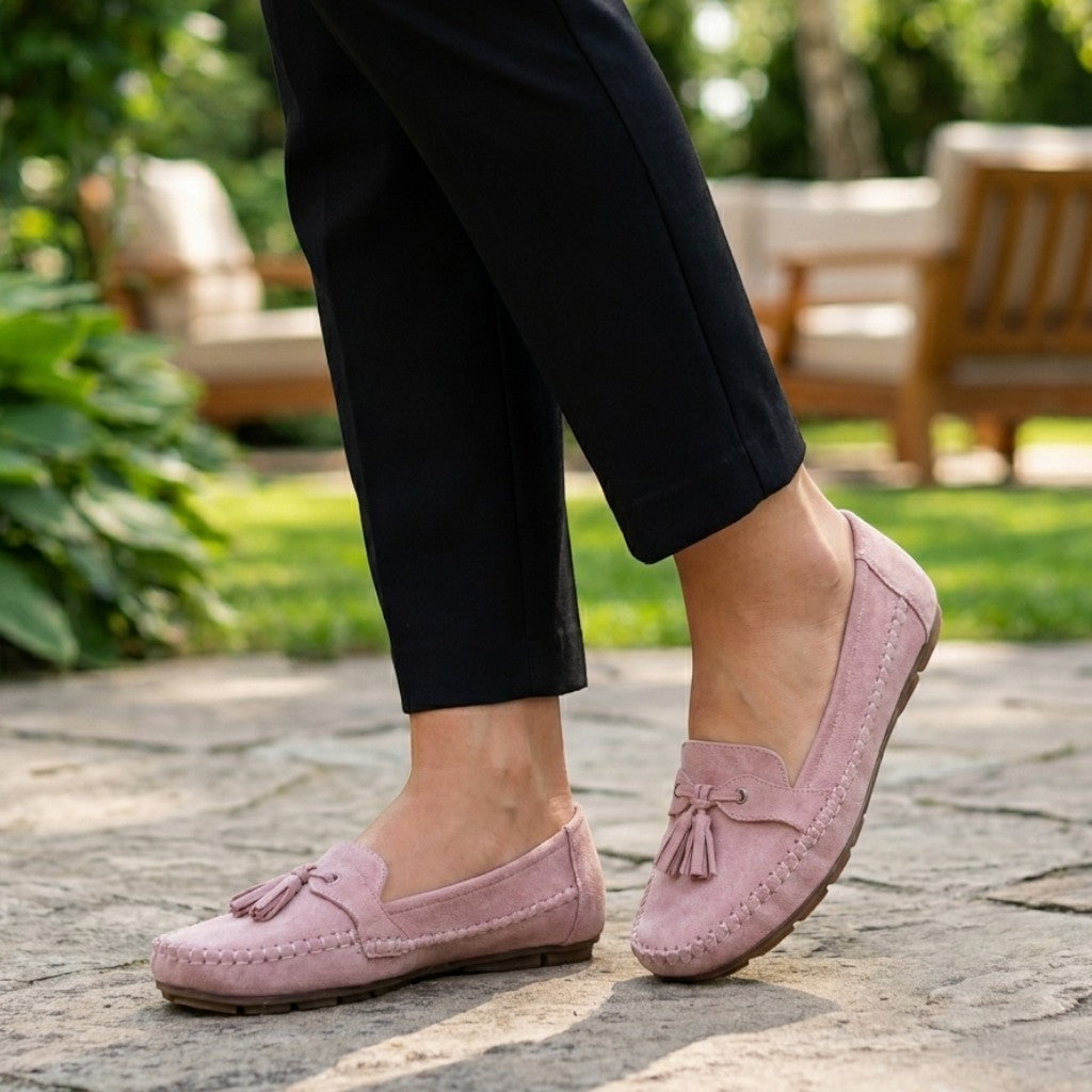 Women Elegant Orthopaedic Fabric Loafers | Comfortable Slip-On Shoes for All-Year-Round Wear 1