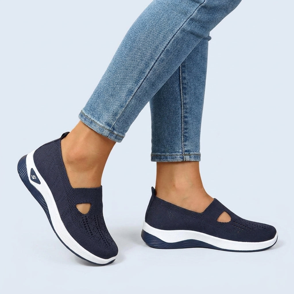 Womens Breathable Fabric Slip-On Shoes | Comfortable Supportive Orthopedic Footwear 6
