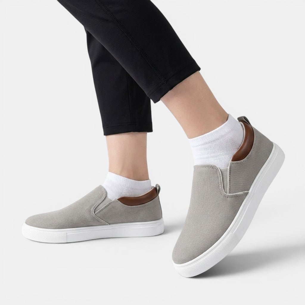 Womens Breathable Fabric Slip-On Sneakers | Comfortable Casual Everyday Shoes 4