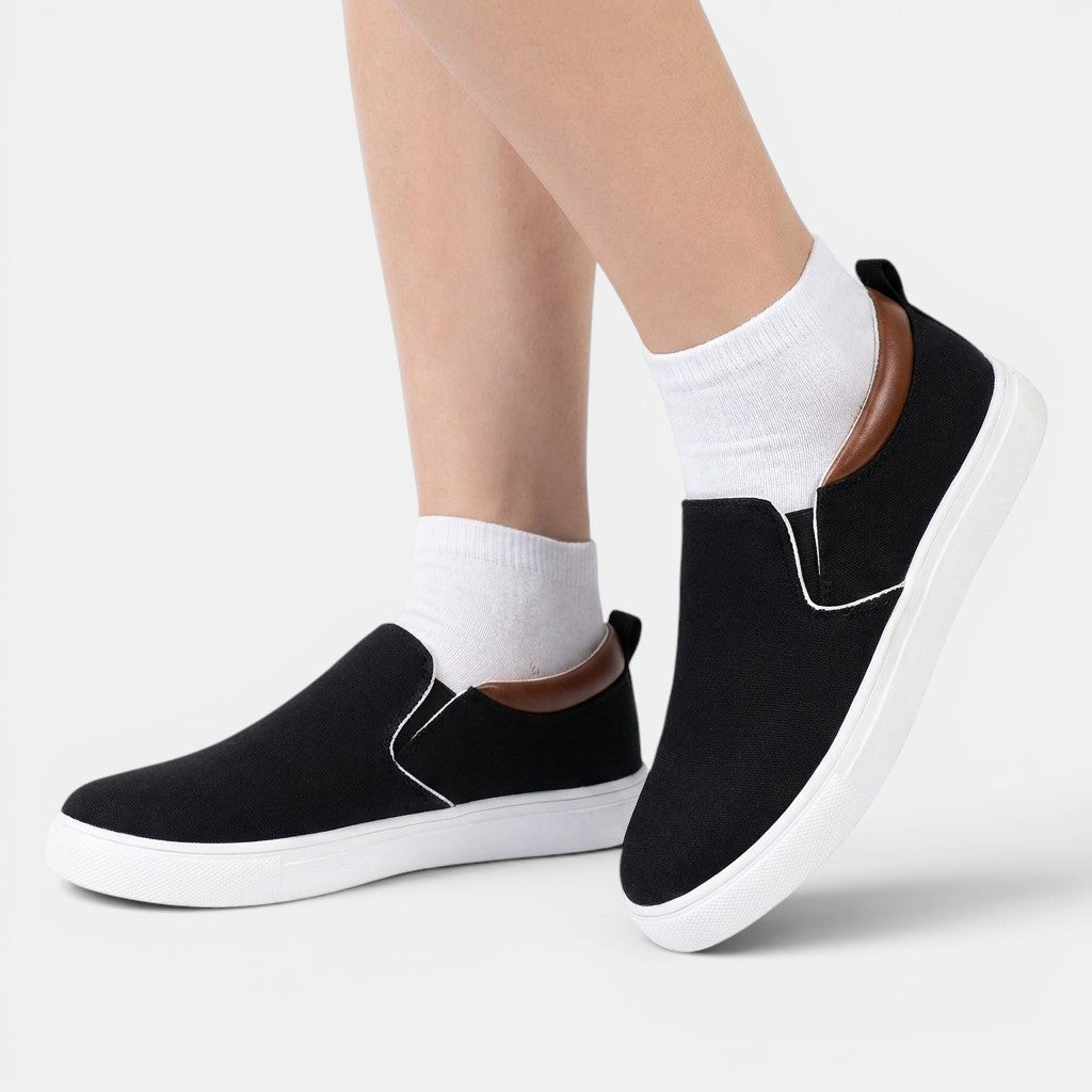 Womens Breathable Fabric Slip-On Sneakers | Comfortable Casual Everyday Shoes 7