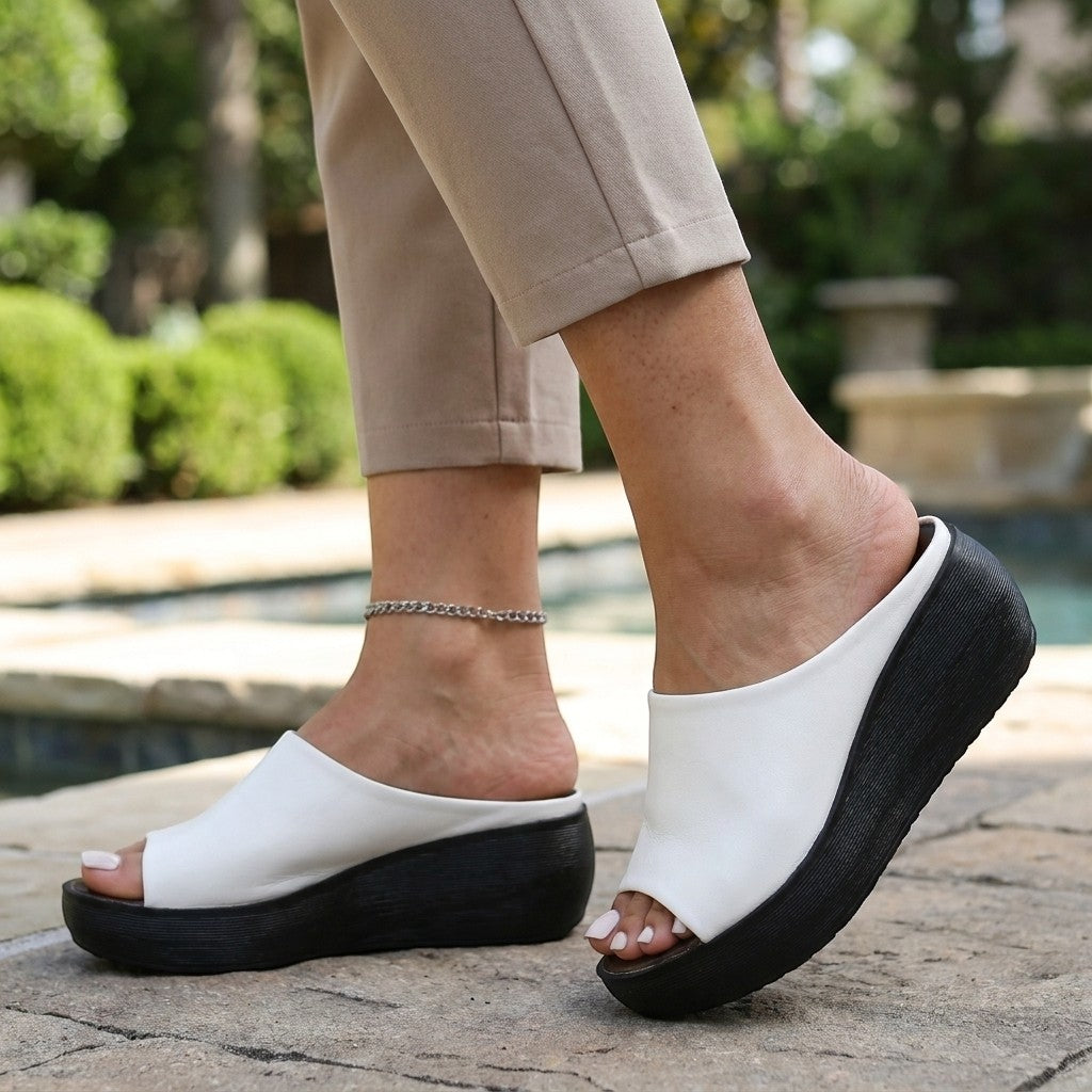 Womens Cushioned Synthetic Slide Sandals | Elegant Comfortable Summer Footwear 1