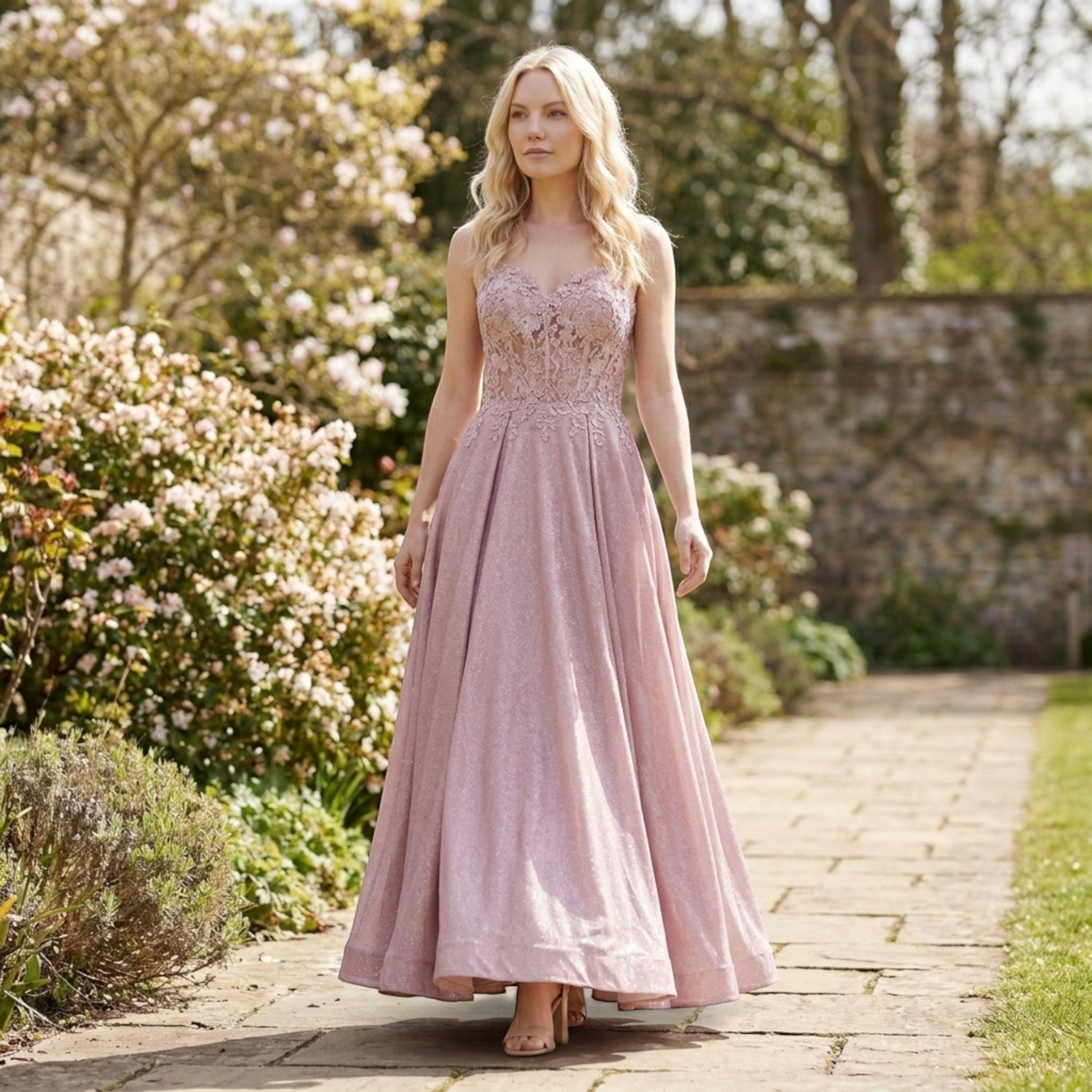 Robe longue élégante ornée pour femme | Robe de soirée formelle gracieuse