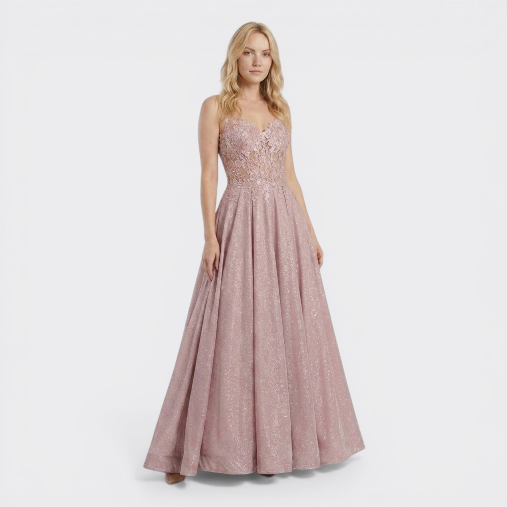 Robe longue élégante ornée pour femme | Robe de soirée formelle gracieuse