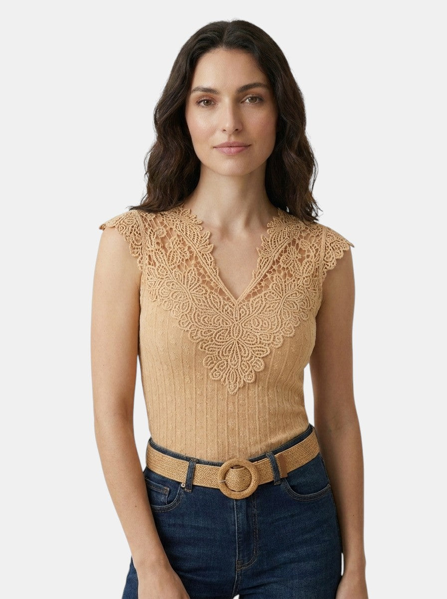 Womens Elegant Embroidered V-Neck Top | Relaxed Fit Smart-Casual Blouse for Spring Summer 7