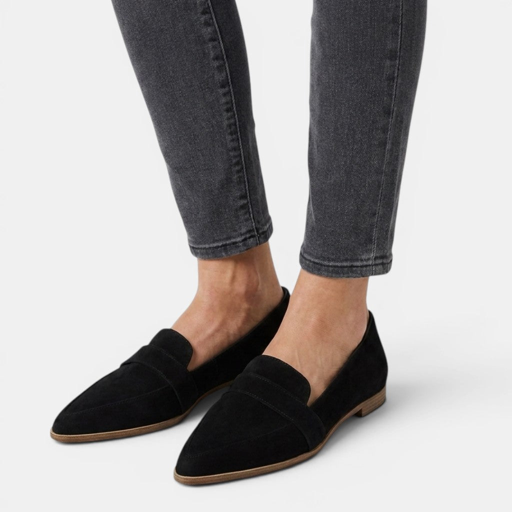 Womens Elegant Leather Loafers | Stylish Pointed Toe Slip-On Summer Shoes 4