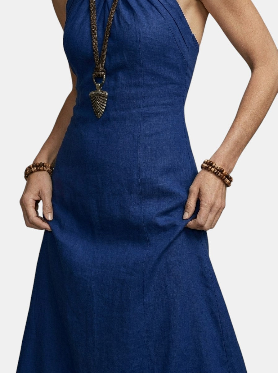 Womens Elegant Maxi Dress | Sophisticated Halter Cross-Over Summer Dress 8