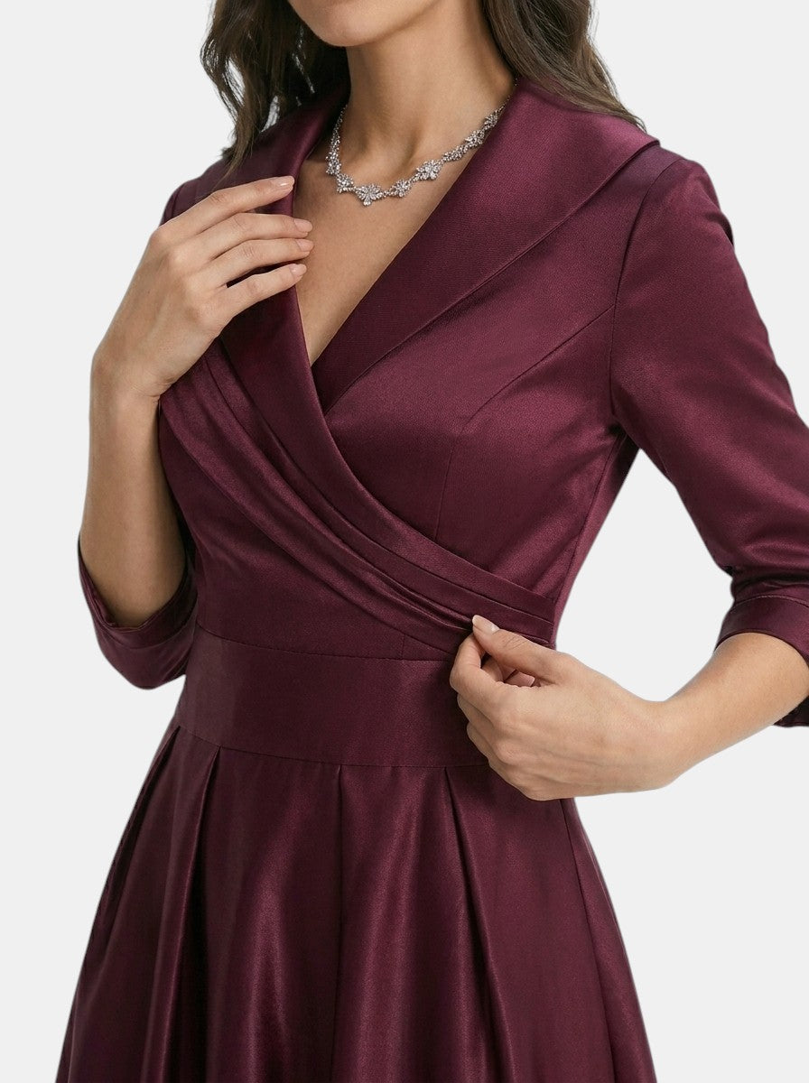 Robe midi élégante pour femme | Tenue de soirée formelle polyvalente avec poches discrètes