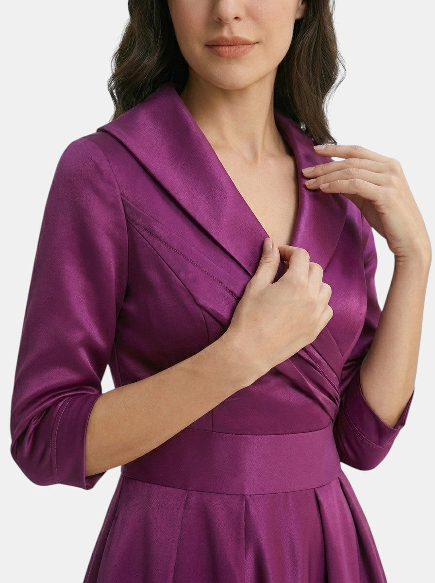 Robe midi élégante pour femme | Tenue de soirée formelle polyvalente avec poches discrètes