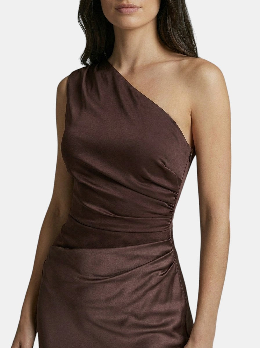 Robe longue plissée élégante pour femme | Magnifique robe de soirée asymétrique