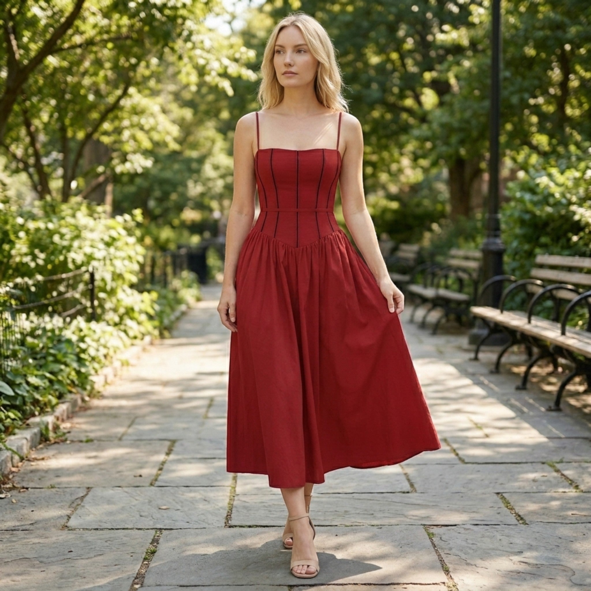 Robe midi blanche élégante avec corset pour femmes | Tenue de cocktail formelle intemporelle