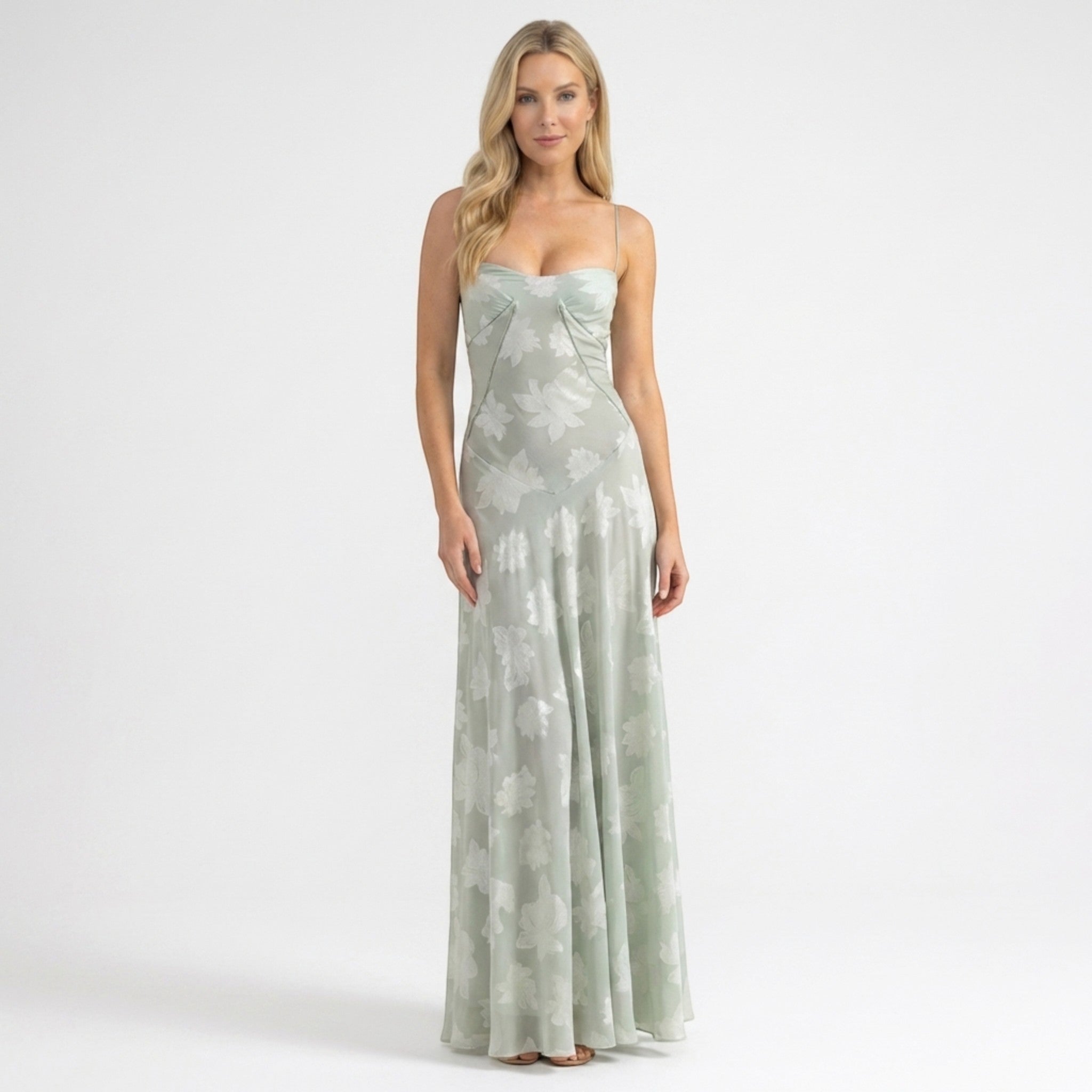 Robe Maxi Élégante Blanche à Bretelles pour Femme | Robe de Soirée Sophistiquée
