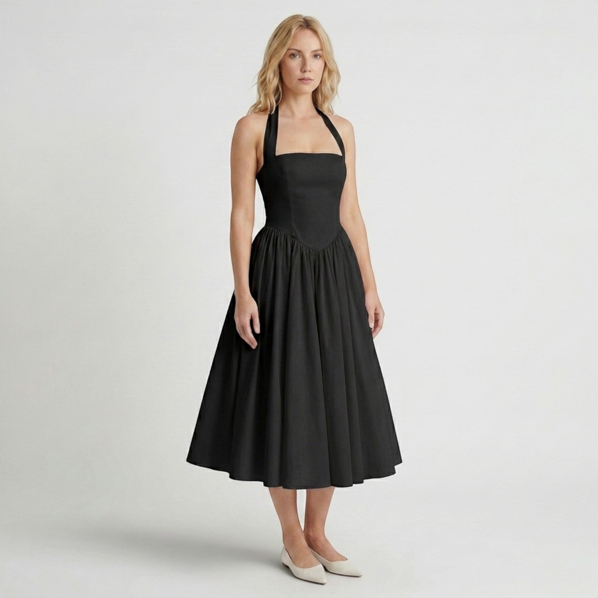 Robe midi à fleurs pour femmes | Robe de cocktail d'été élégante pour occasions spéciales