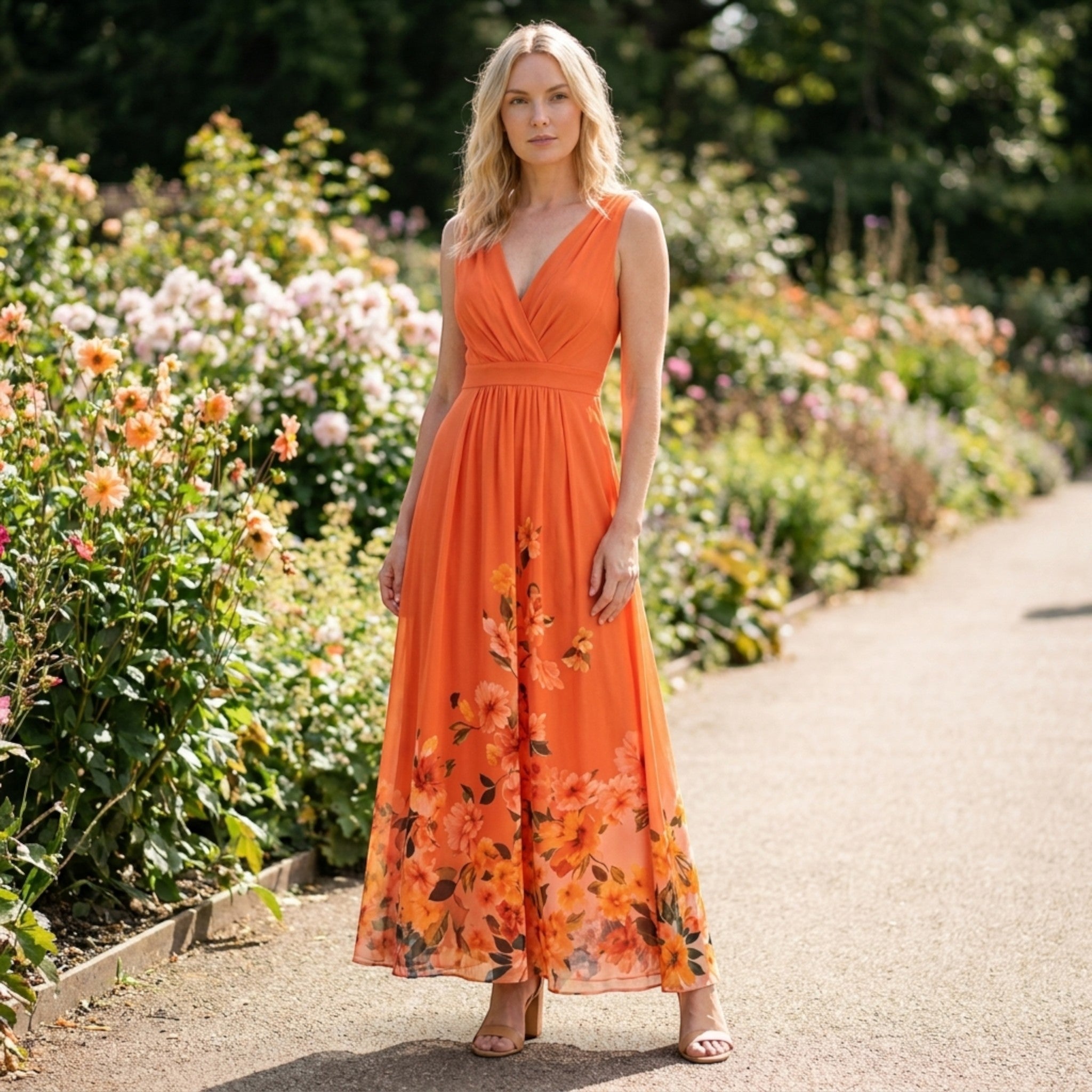 Robe trapèze imprimée à fleurs pour femmes | Tenue de cocktail d'été élégante