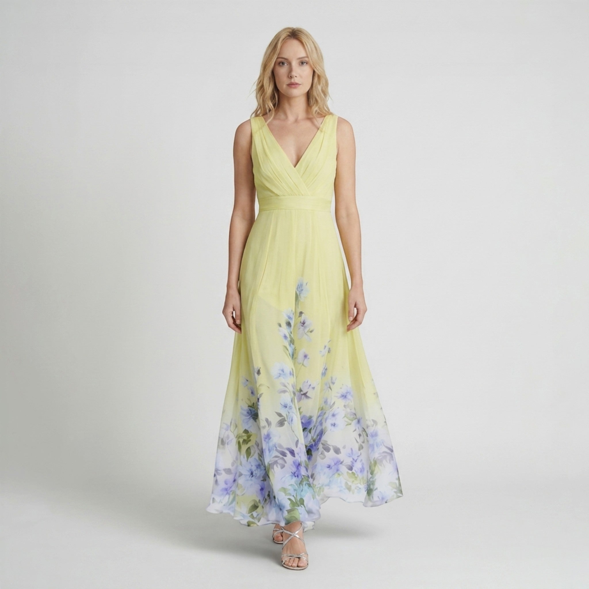 Robe trapèze imprimée à fleurs pour femmes | Tenue de cocktail d'été élégante