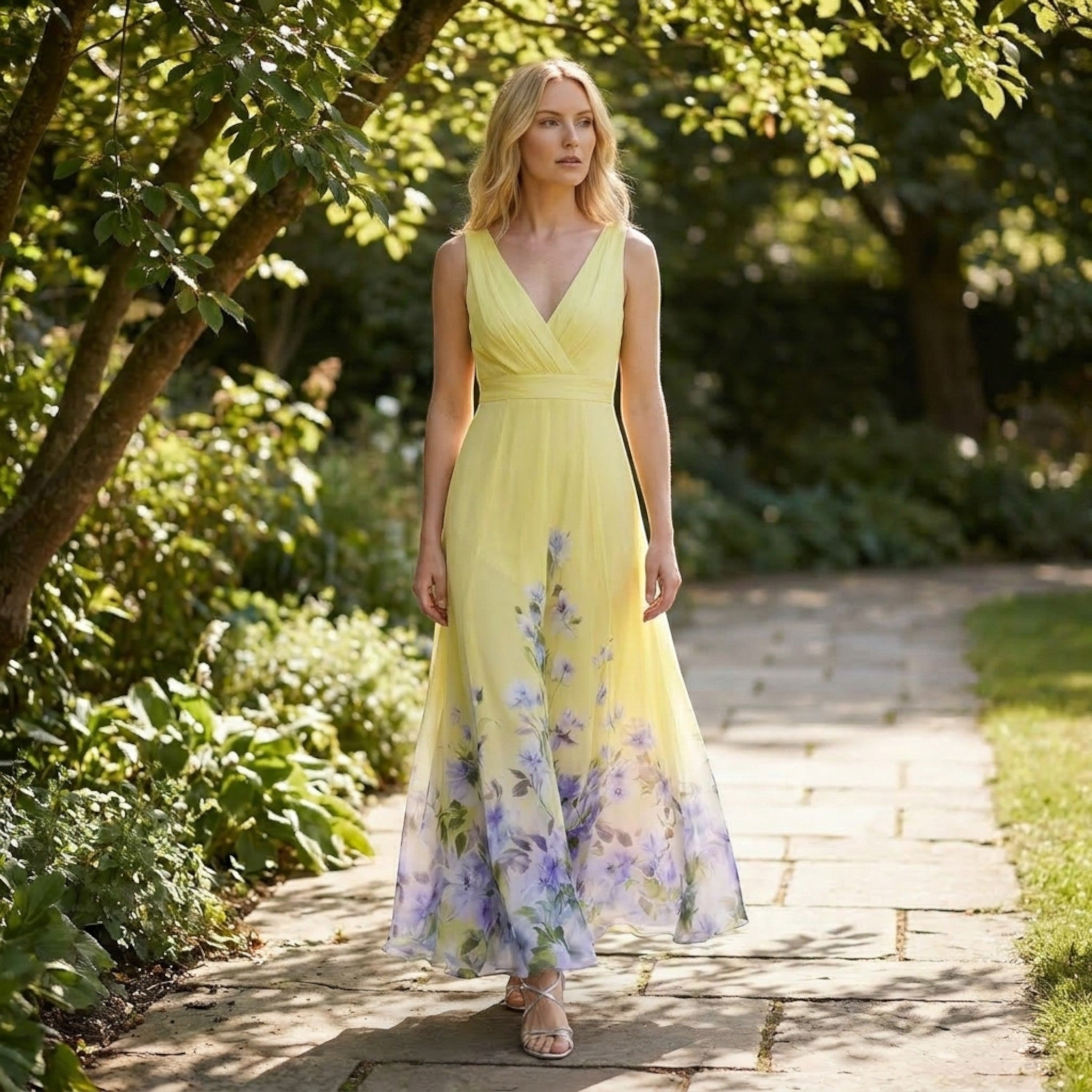 Robe trapèze imprimée à fleurs pour femmes | Tenue de cocktail d'été élégante