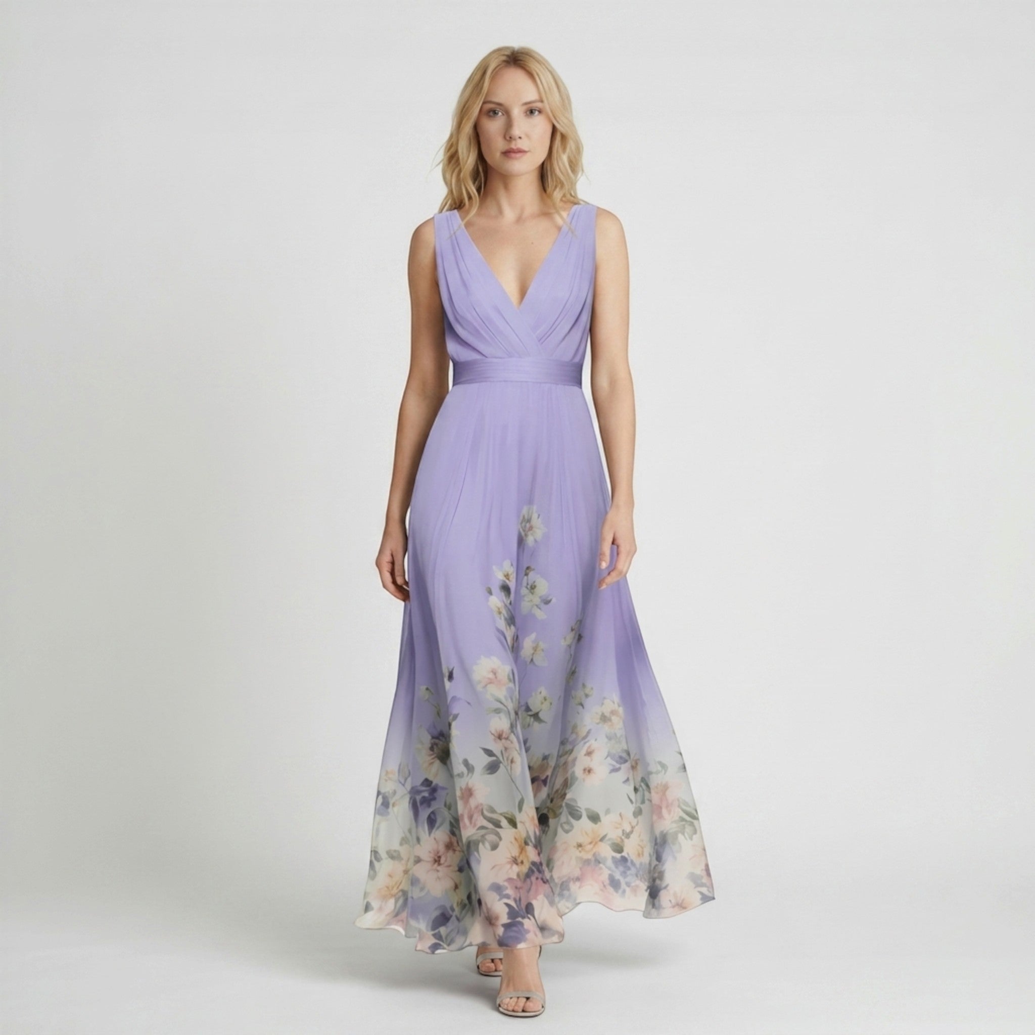Robe trapèze imprimée à fleurs pour femmes | Tenue de cocktail d'été élégante