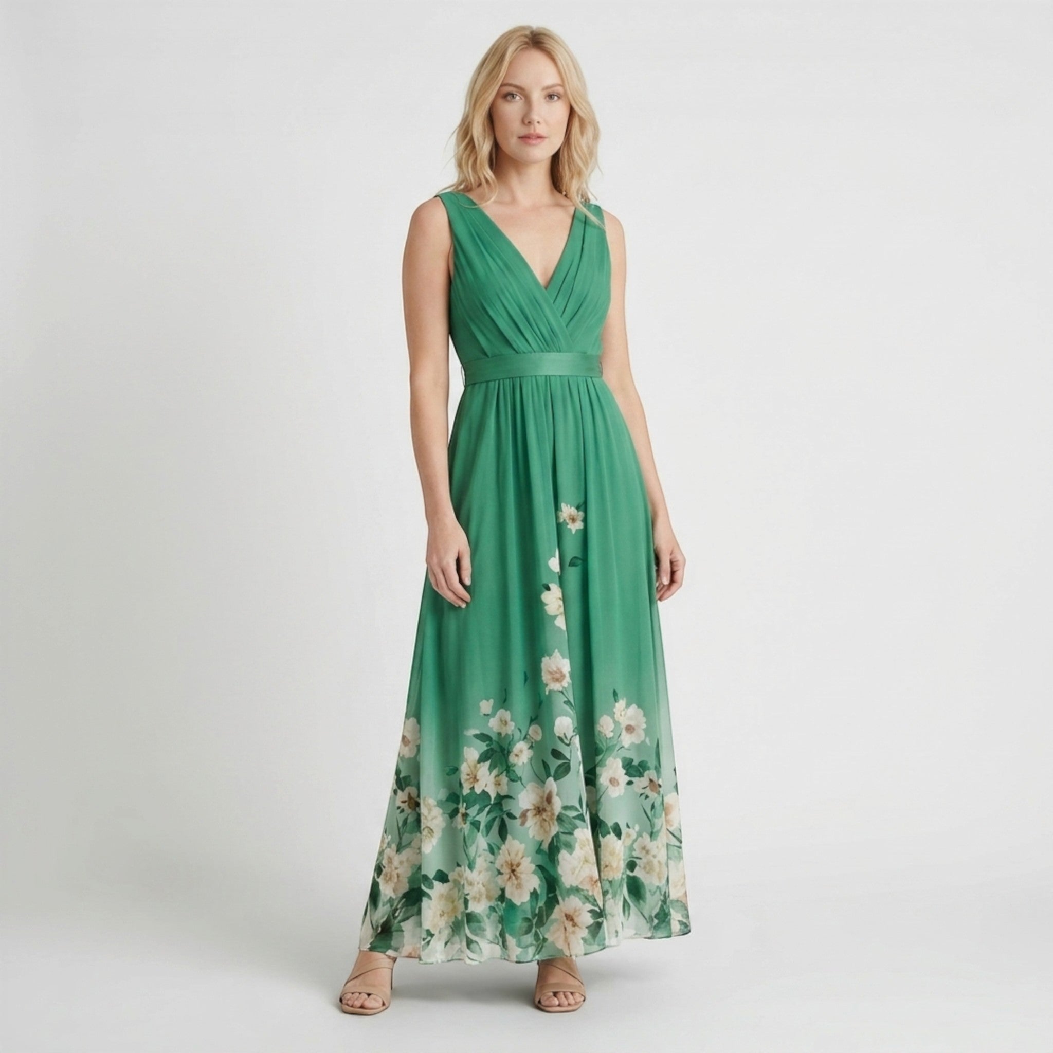 Robe trapèze imprimée à fleurs pour femmes | Tenue de cocktail d'été élégante
