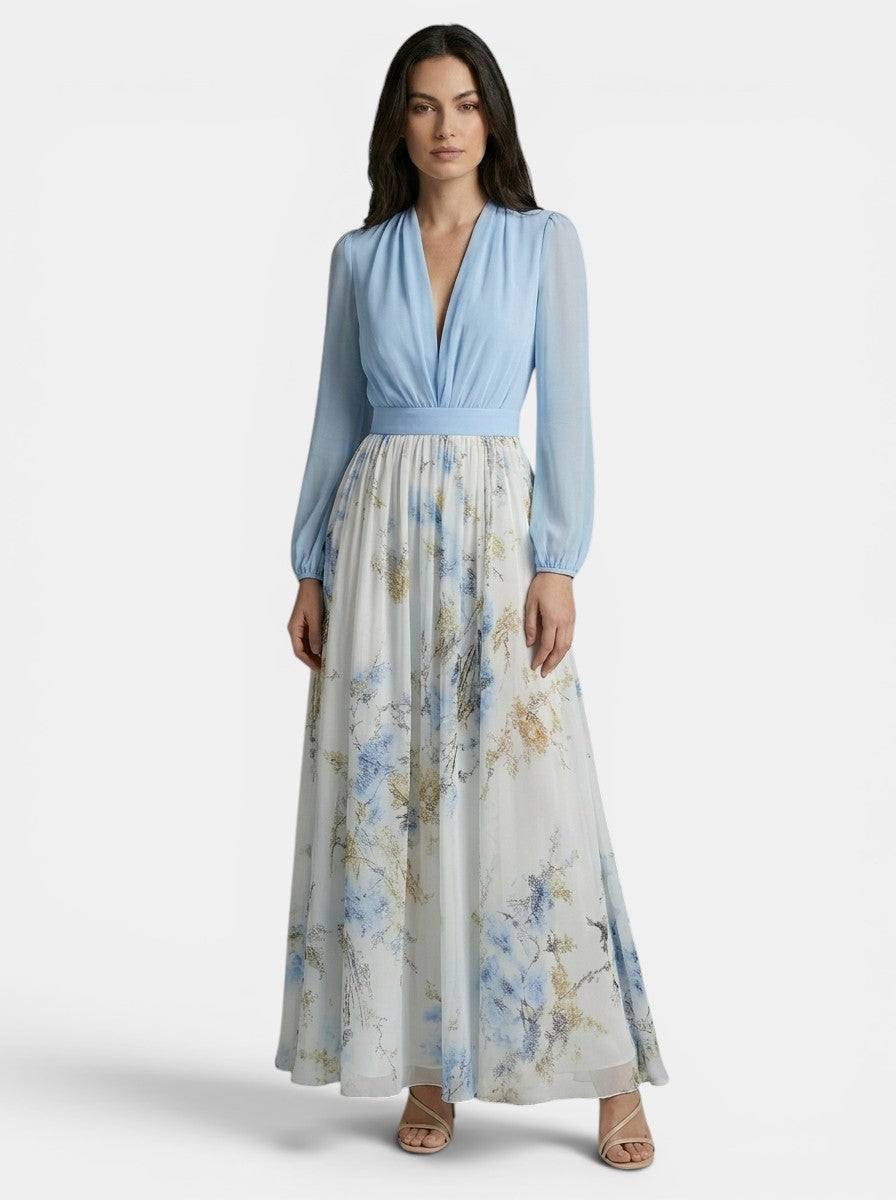 Women's Floral Print Maxi Dress | Elegant Loose-Fit Summer Dress