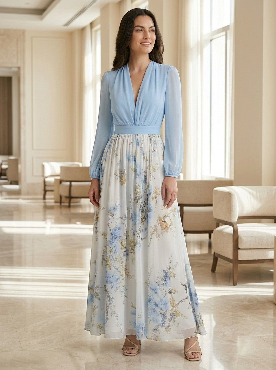 Women's Floral Print Maxi Dress | Elegant Loose-Fit Summer Dress