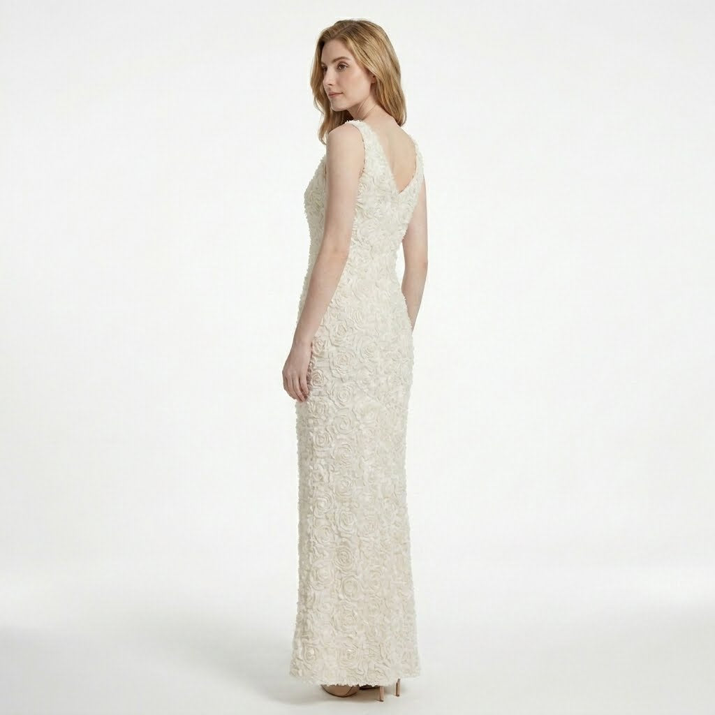 Abito Mini Floreale Testurizzato da Donna | Elegante Abito da Cocktail Attillato per Matrimoni