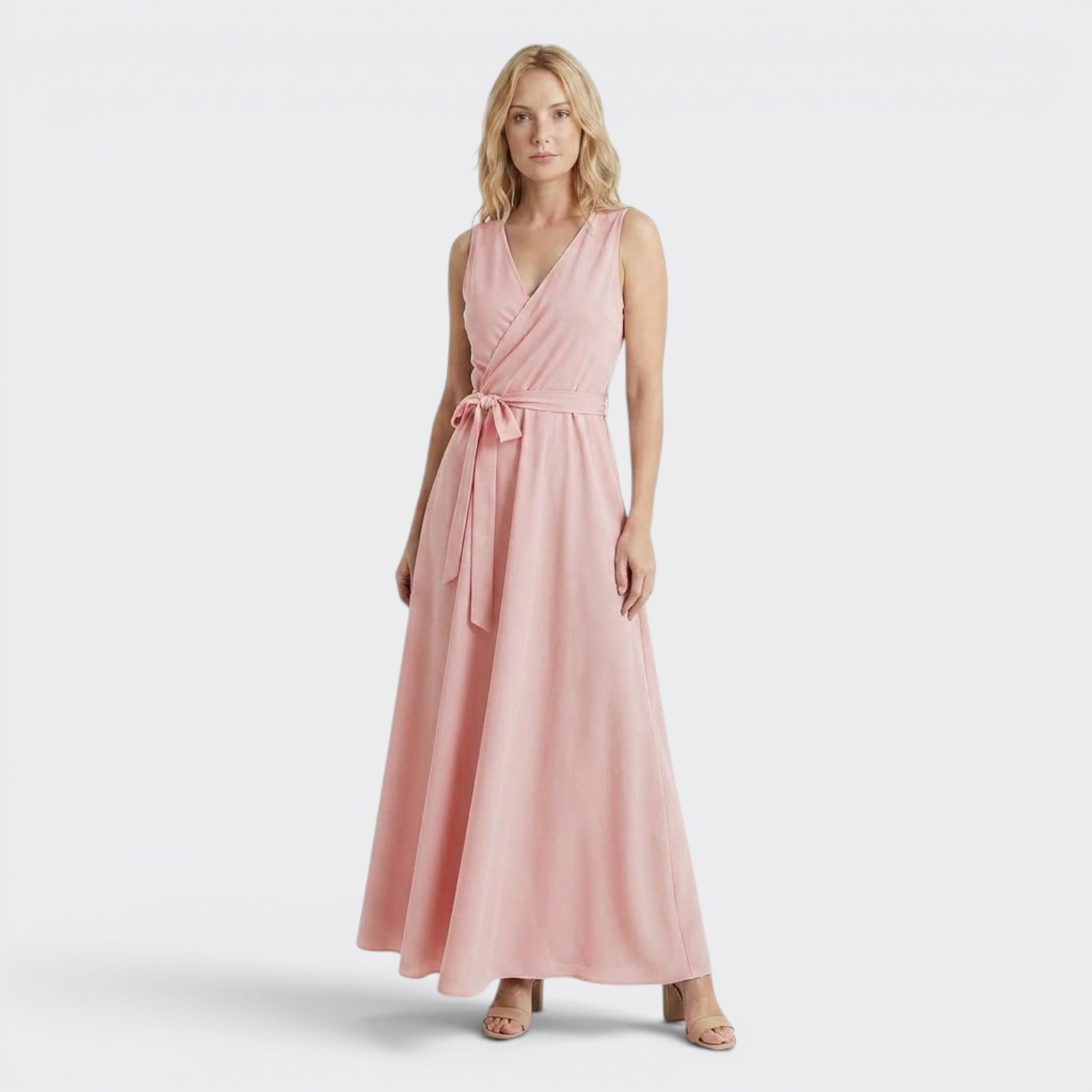 Women's Flowing Wrap Maxi Dress | Elegant Formal Evening Gown