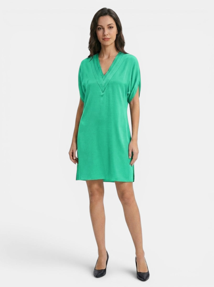 Vestido largo de tela fluida para mujer | Elegante vestido de verano que disimula el abdomen