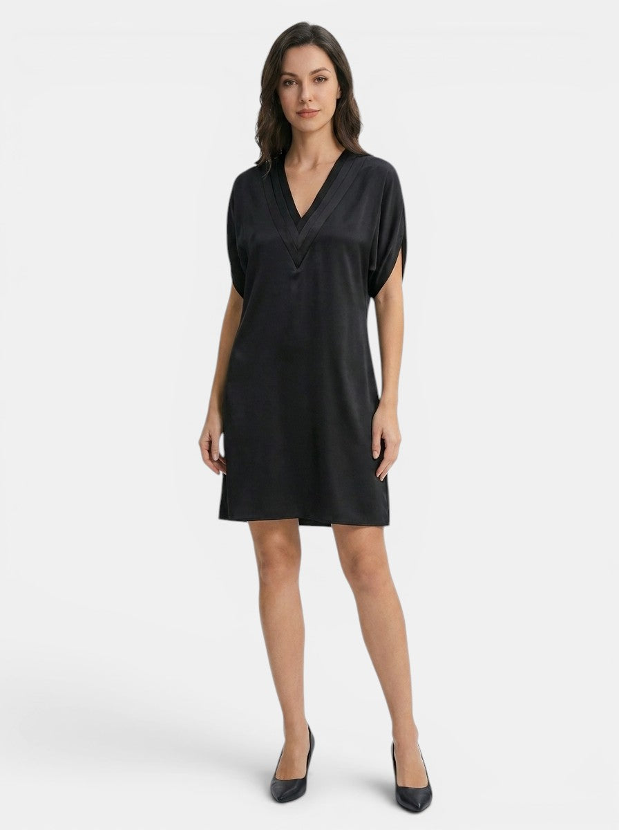 Vestido largo de tela fluida para mujer | Elegante vestido de verano que disimula el abdomen