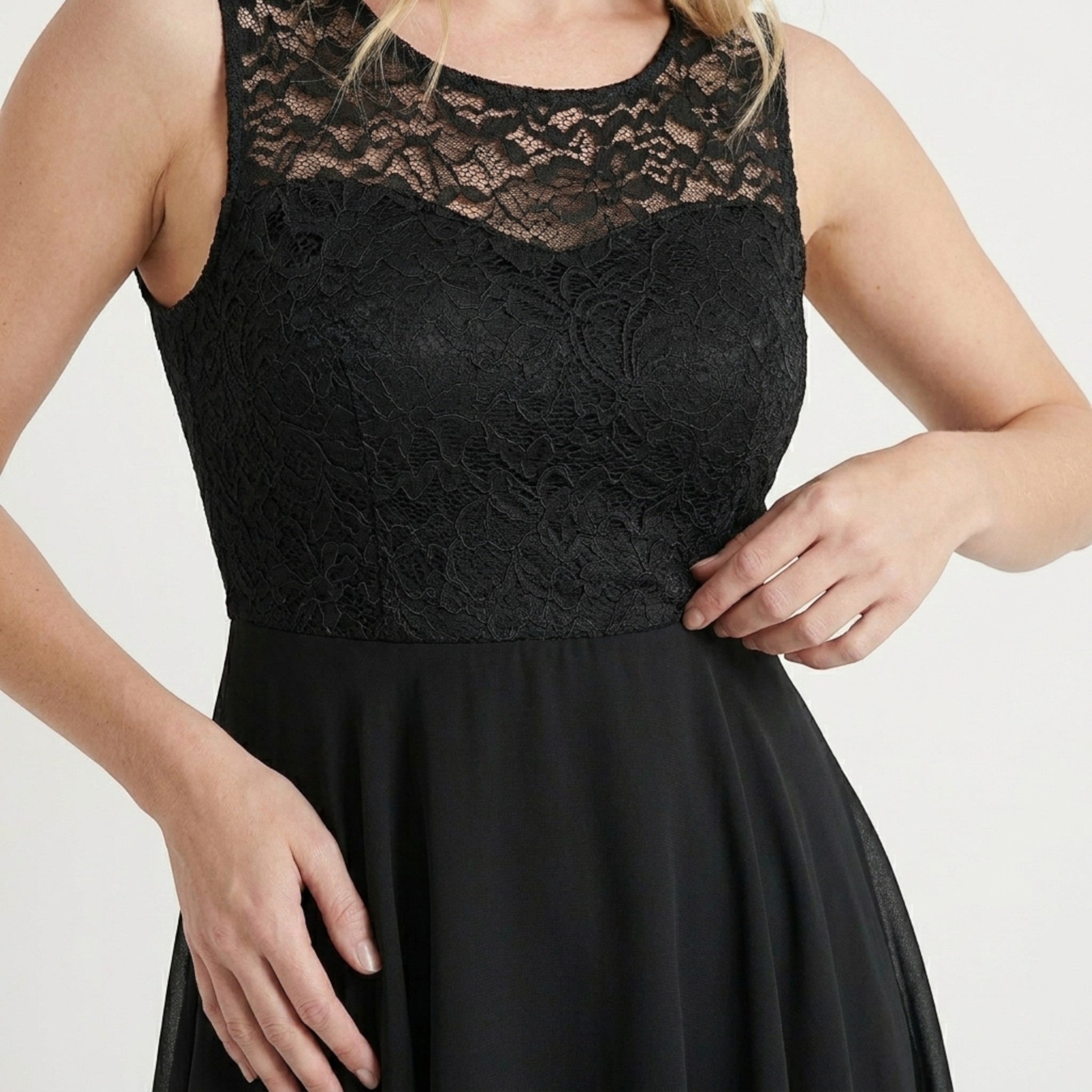 Robe fluide asymétrique pour femme | Robe midi sans manches élégante pour occasions formelles